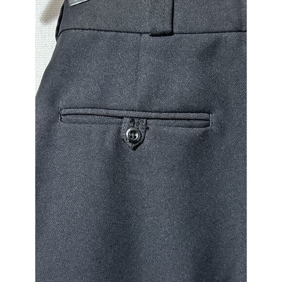 Flying Cross Black Straight Leg Pants Slacks Men's 34 Regular EUC Stretch - Picture 9 of 13